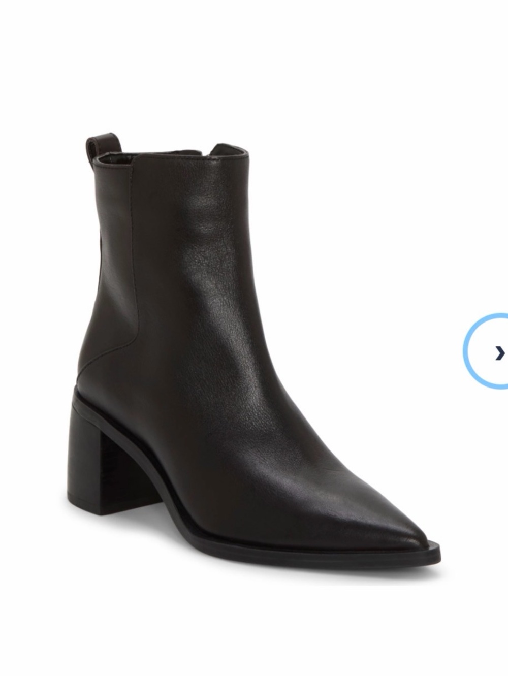 Vince Camuto Lorelai Bootie Classic Black Pointed-Toe Women's Ankle Boots